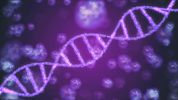 DNA espiral molécula rotativa animação fundo nova qualidade bela saúde natural legal bom estoque de imagens de vídeo — Vídeo de Stock