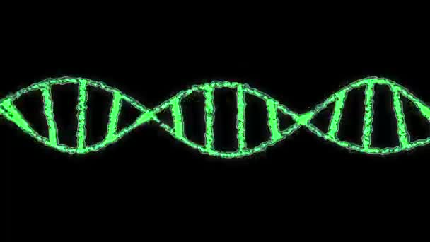 DNA spiral molekyl insamling från partiklar och roterande animation bakgrund ny kvalitet vacker naturlig hälsa cool nice video arkivfilmer — Stockvideo