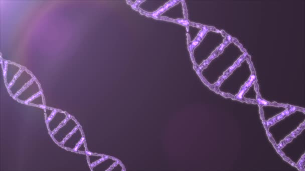 Спиральная молекула ДНК вращающийся анимационный фон новое качество красивое природное здоровье прохладно хороший материал видео — стоковое видео