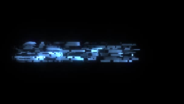 HUD scherm cool glitch Game Over tekst animatie achtergrond logo naadloze loops nieuwe universele technologie beweging dynamische geanimeerde achtergrond kleurrijke vrolijke videokwaliteit — Stockvideo