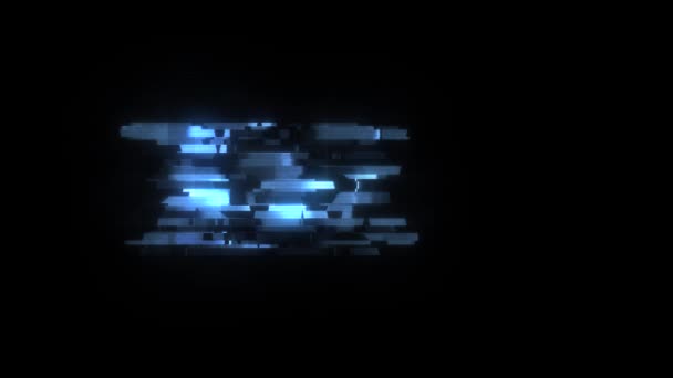 Hud Scherm Cool Glitch Tekst Animatie Achtergrond Logo Naadloze Loops — Stockvideo