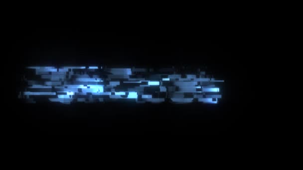 Hud skärmen cool glitch funktionen text animation bakgrund logotyp sömlös loop nya universal teknik motion dynamiska animerad bakgrund färgglada joyful videokvalitet — Stockvideo