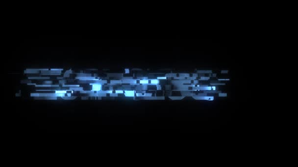 HUD schermo cool glitch TECNOLOGIA testo animazione sfondo logo senza soluzione di continuità loop Nuova qualità universale tecnologia movimento dinamico animato sfondo colorato gioioso video — Video Stock