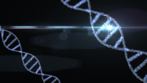 DNA espiral molécula rotativa animação fundo nova qualidade bela saúde natural legal bom estoque de imagens de vídeo — Vídeo de Stock