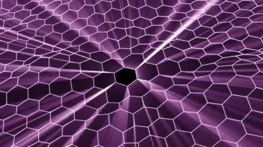 parlak altıgen kılavuz net sallayarak alan manzara sorunsuz döngü çizim hareket grafik animasyon arka plan yeni kalite vintage tarzı serin güzel güzel 4k video görüntüleri