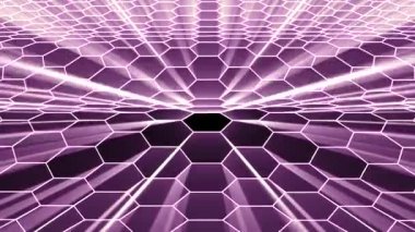 parlak altıgen kılavuz net sallayarak alan manzara sorunsuz döngü çizim hareket grafik animasyon arka plan yeni kalite vintage tarzı serin güzel güzel 4k video görüntüleri