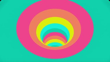 Renkli solucan deliği huni tünel uçuş sorunsuz döngü animasyon arka plan yeni kalite vintage tarzı serin güzel güzel 4k stok video görüntüleri