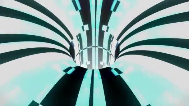 Teknisk glitch distorsion maskhål tratt tunnel flyg slinga animation bakgrund nya kvalitet vintage stil cool trevlig vacker 4k video arkivfilmer — Stockvideo