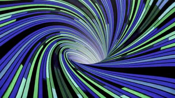 Colorful Wormhole Funnel Tunnel Flight Seamless Loop Animation Background New — Stock Video