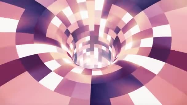 Színes féreglyuk csatorna alagúton repülés varrat nélküli hurok animációs háttér új minőségű vintage stílusú hűvös szép szép 4k állomány videofelvétel — Stock videók