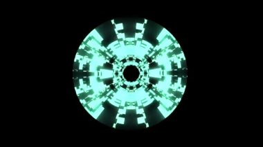 Grafik animasyon arka plan sorunsuz döngü yeni nitelik fütüristik serin güzel güzel 4 k stok video görüntüleri cyber tünel hareket içinde uçuşa neon ışıklar