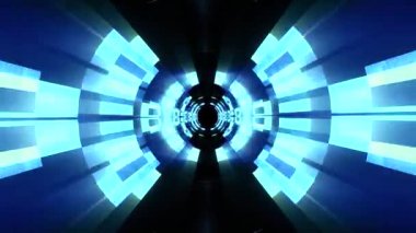 Cyber veri vr tünel hareket grafik animasyon arka plan sorunsuz yeni nitelik fütüristik serin güzel güzel 4 k stok video görüntüleri döngü içinde uçuşa neon ışıklar