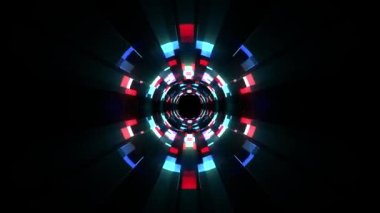 Cyber veri vr tünel hareket grafik animasyon arka plan sorunsuz yeni nitelik fütüristik serin güzel güzel 4 k stok video görüntüleri döngü içinde uçuşa neon ışıklar