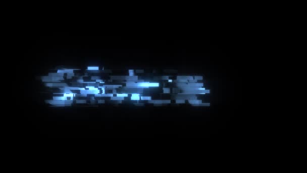 Écran Cool Glitch Texte Animation Fond Logo Boucle Transparente Nouvelle — Video