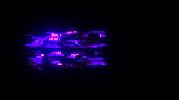 Крутий глюк текстовий анімаційний фоновий логотип безшовний цикл Нова якість універсальна технологія руху динамічний анімований фон барвисте радісне відео — стокове відео