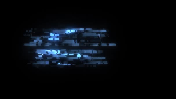 Cool glitch numeral system text animation hintergrund logo nahtlose schleife neue qualität universelle technologie bewegung dynamisch animierter hintergrund bunt freudig video — Stockvideo