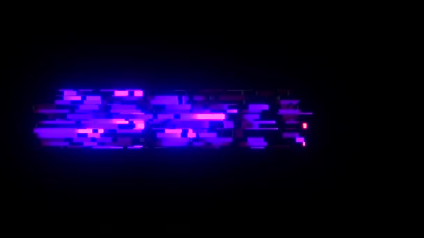Cool glitch INFINITY text animation background logo seamless loop New quality universal technology motion dynamic animated background colorful joyful video — Stock Video