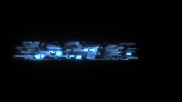 Cool glitch manipulieren text animation hintergrund logo nahtlose schleife neue qualität universelle technologie bewegung dynamisch animierten hintergrund bunt freudig video — Stockvideo