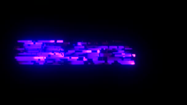 Cool glitch in attesa di testo animazione sfondo logo loop senza soluzione di continuità Nuova qualità universale tecnologia movimento dinamico animato sfondo colorato gioioso video — Video Stock