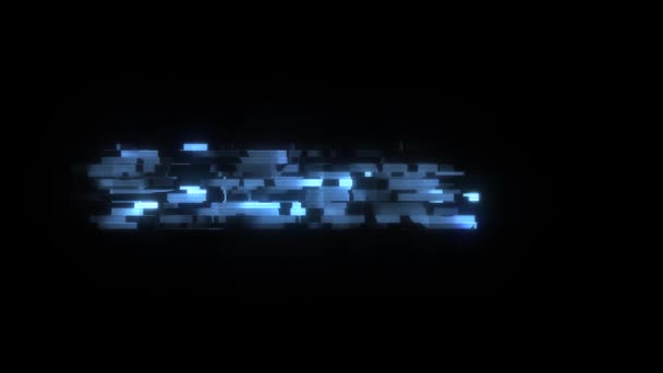 Cool glitch Playing tekst animatie achtergrond logo naadloze loops nieuwe universele technologie beweging dynamische geanimeerde achtergrond kleurrijke vrolijke videokwaliteit — Stockvideo