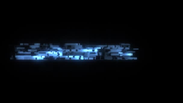 Cool glitch lichtdoorlatend tekst animatie achtergrond logo naadloze loops nieuwe universele technologie beweging dynamische geanimeerde achtergrond kleurrijke vrolijke videokwaliteit — Stockvideo