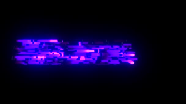 Крутий глюк HACKING текстовий анімаційний фон логотип безшовний цикл Нова якість універсальна технологія руху динамічний анімований фон барвисте радісне відео — стокове відео