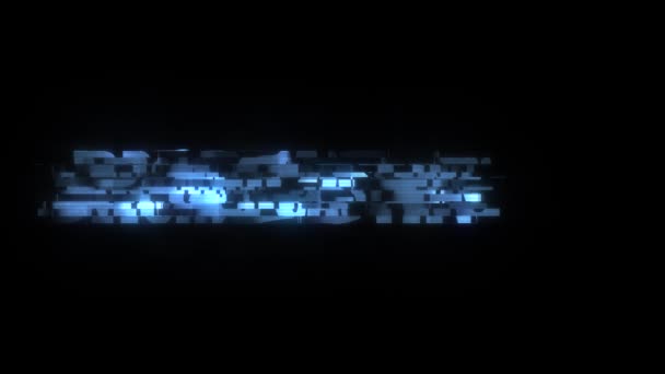 Cool glitch omroep tekst animatie achtergrond logo naadloze loops nieuwe universele technologie beweging dynamische geanimeerde achtergrond kleurrijke vrolijke videokwaliteit — Stockvideo