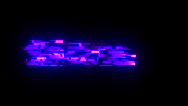 Крутий глюк текст анімації фон логотип безшовний цикл Нова якість універсальна технологія руху динамічний анімований фон барвисте радісне відео — стокове відео