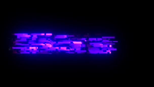 Крутий глюк Текстова анімація REDESIGN логотип безшовний цикл Нова якість універсальна технологія руху динамічний анімований фон барвисте радісне відео — стокове відео