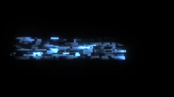 Scherm Cool Glitch Tekst Animatie Achtergrond Logo Naadloze Loop Nieuwe — Stockvideo
