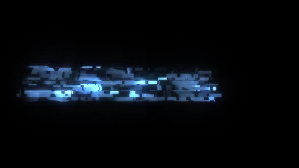 Cool glitch überzeugende text animation hintergrund logo nahtlose schleife neue qualität universelle technologie bewegung dynamisch animierten hintergrund bunt freudig video — Stockvideo