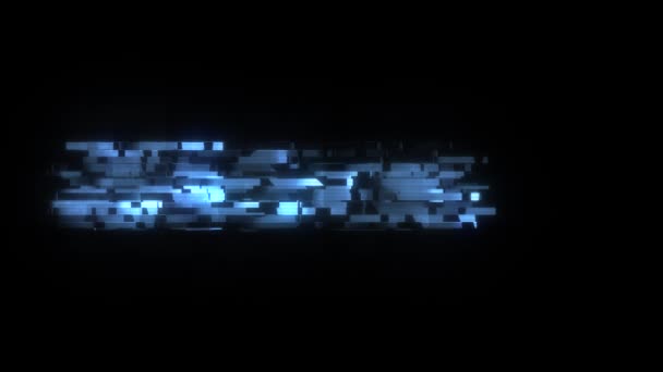 Cool glitch investera text animation bakgrund logotyp sömlös loop nya universal teknik motion dynamiska animerad bakgrund färgglada joyful videokvalitet — Stockvideo