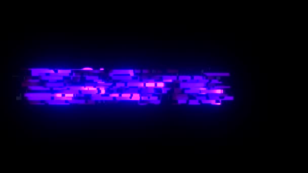 Крутий глюк текст анімації фон логотип безшовний цикл Нова якість універсальна технологія руху динамічний анімований фон барвисте радісне відео — стокове відео