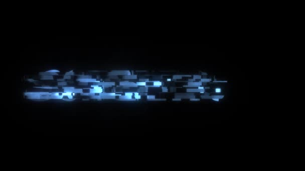 Cool glitch vetenskaplig text animation bakgrund logotyp sömlös loop nya universal teknik motion dynamiska animerad bakgrund färgglada joyful videokvalitet — Stockvideo
