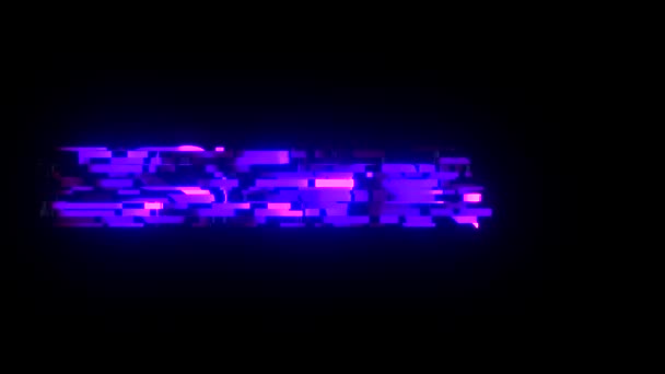 Cool glitch hören text animation hintergrund logo nahtlose schleife neue qualität universelle technologie bewegung dynamisch animierten hintergrund bunt freudig video — Stockvideo