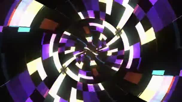 抽象闪亮的五颜六色的块移动传播迷人的无尽的动画背景新的质量通用运动动态动画五颜六色的欢乐舞蹈音乐4k 股票视频画面 — 图库视频影像