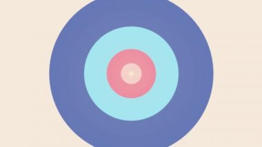 mesmeric hipnotik radyal arka plan animasyon sorunsuz döngü retro tarzı neşeli vintage 4k stok video görüntüleri