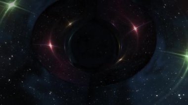 Kara delik yıldız uzay zaman huni çukur sorunsuz döngü animasyon arka planda yeni kalite evrensel bilim serin güzel 4 k stok video görüntüleri çeker