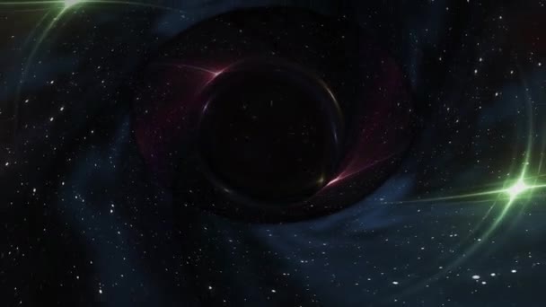 Black hole pulls in star space time funnel pit seamless loop animation background New quality universal science cool nice 4k stock video footage — Stock Video