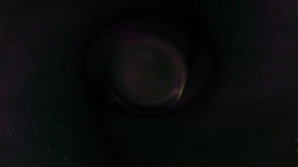 Черная дыра тянет в звездном пространстве времени воронка яма анимации фон Новое качество универсальная наука прохладно 4k видео — стоковое видео