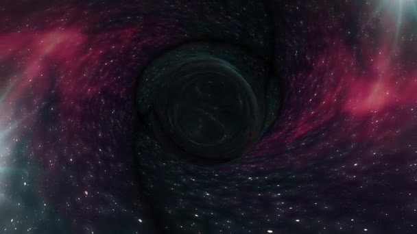 Чорна діра тягнеться до анімаційного фону воронки з часовим поясом Зоряний простір Нова якісна універсальна наука крута гарна відеозйомка на 4k стокове відео — стокове відео