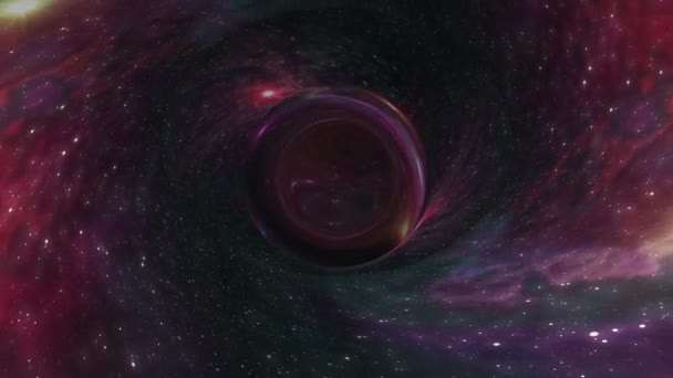 Kara delik yıldız uzay zaman huni çukur sorunsuz döngü animasyon arka planda yeni kalite evrensel bilim serin güzel 4 k stok video görüntüleri çeker — Stok video