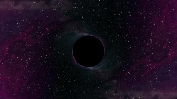 ブラック ホールを引込む星雲スター スペース時間到達ピット シームレスなループ アニメーション背景新しい品質普遍的な科学クールな素敵な 4 k 映像素材 — ストック動画