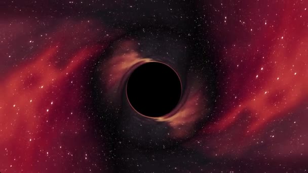 Черная дыра тянет в туманности звезды пространство-время воронки ямы бесшовные петли анимации фон Новое качество универсальной науки прохладно 4k видео — стоковое видео
