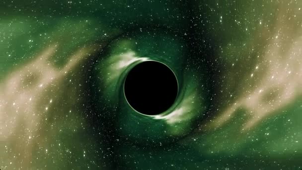 Trou noir tire dans la nébuleuse étoile espace temps entonnoir fosse boucle sans couture animation fond Nouvelle qualité universelle science cool belle 4k stock vidéo — Video