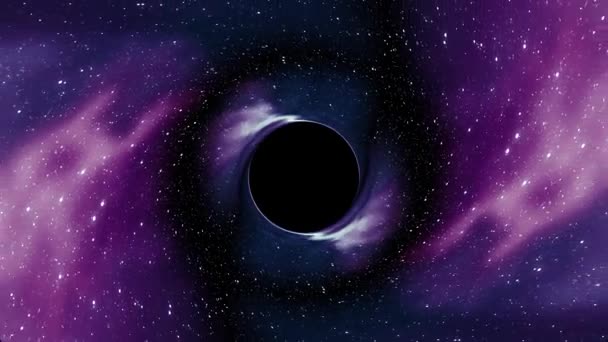 Svart hål drar i nebulosan stjärna utrymme tid tratt grop sömlös loop animation bakgrund nya kvalitet universell vetenskap cool nice 4k video arkivfilmer — Stockvideo