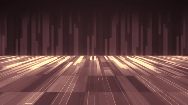 Digitální obyčejný kyberprostoru mřížky krajina motion grafika animace pozadí nové kvalitní techno styl cool pěkné krásné 4k video stopáže — Stock video