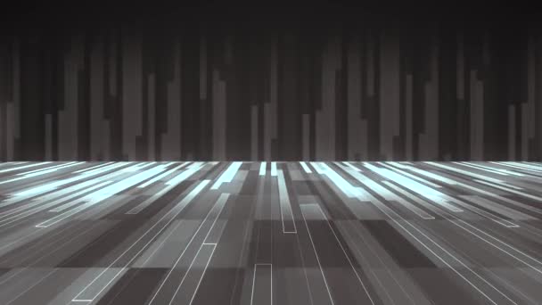 Digitala vanligt cyberrymden rutnät liggande motion graphics animation bakgrund nya kvalitet techno stil cool trevlig vacker 4k video arkivfilmer — Stockvideo