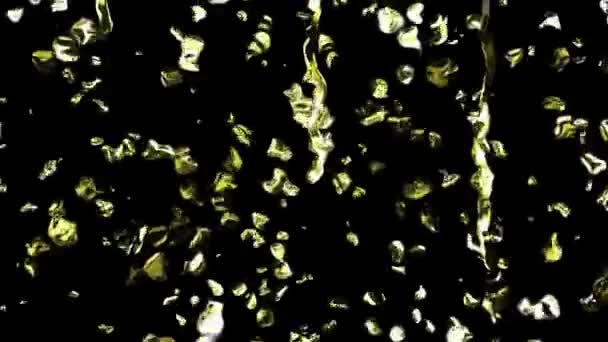 Giallo pioggia acqua gocce digitale simulazione animazione sfondo nuova qualità naturale movimento grafica fresco bello 4k stock video — Video Stock