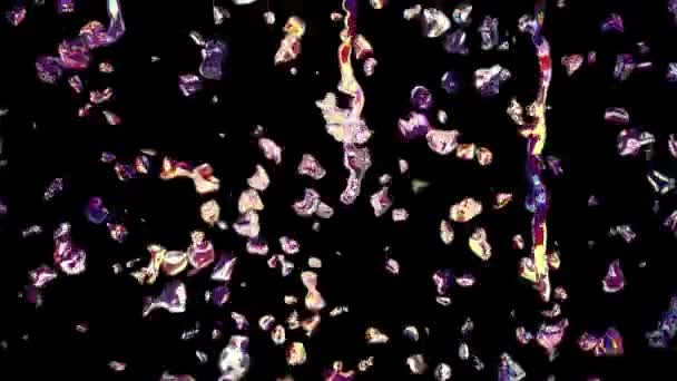 Красочные капли дождевой воды цифрового моделирования анимации фон нового качества естественного движения графики прохладно красивый 4k фондовых видео — стоковое видео